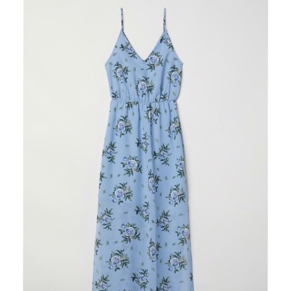 H&M Dresses & Skirts - Blue Floral Maxi Dress
